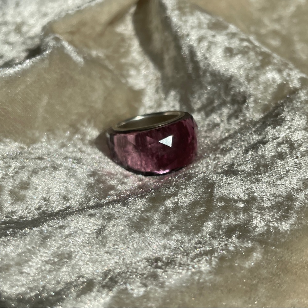 Swarovski Silver Plated Amethyst Crystal Ring - Picture 5 of 14
